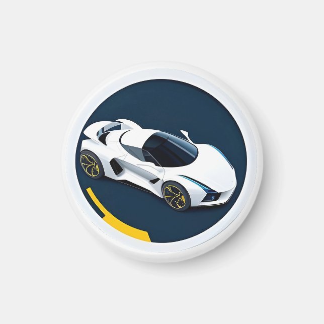 Rennwagen mit dynamischem Design Magnet (Vorne)