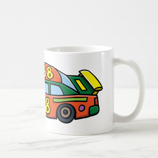 Rennwagen Nummer 88 Kaffeetasse (Rechts)