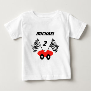 Rennwagen/ personalisierbar baby t-shirt