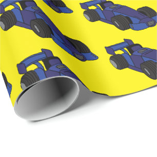Rennwagen Rennbahn-Lüfter Geschenkpapier