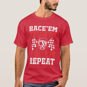 Rennwagen-Rennstrecke Lustige Drag-Racing-Freunde T-Shirt