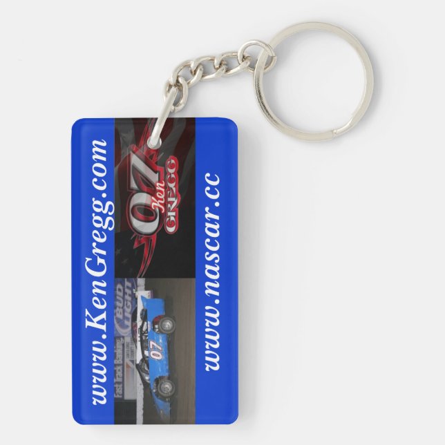 Rennwagen Schlüsselkette Schlüsselanhänger (Rückseite)