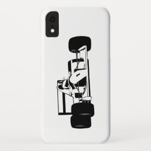 Rennwagen-Silhouette schwarz und weiß Case-Mate iPhone Hülle