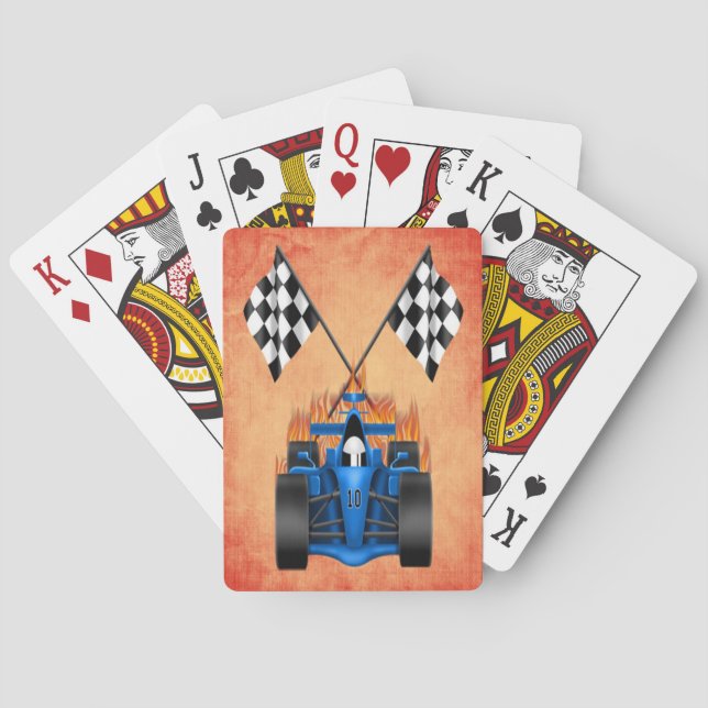 Rennwagen-Spielkarten Spielkarten (Rückseite)