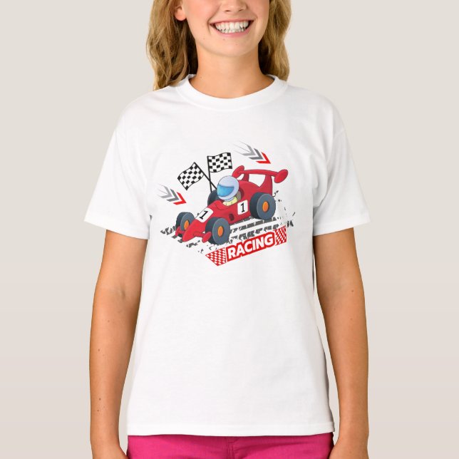 Rennwagen T-Shirt (Vorderseite)