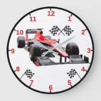 Rennwagen-Wanduhr