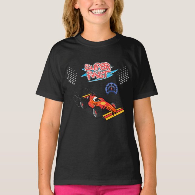 Rennwagendesign T-Shirt (Vorderseite)