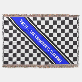 Rennwagenmuster + Ihr Backgr Farbe & Text Decke