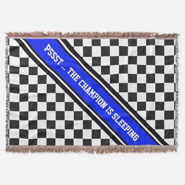 Rennwagenmuster + Ihr Backgr Farbe & Text Decke (Vorderseite)