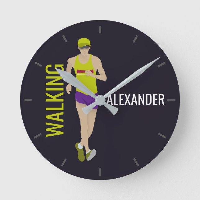 Rennwanderung Runde Wanduhr (Vorderseite)