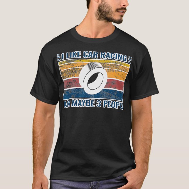 Rennzubehör für Männer Rennwagen lustig T-Shirt (Vorderseite)