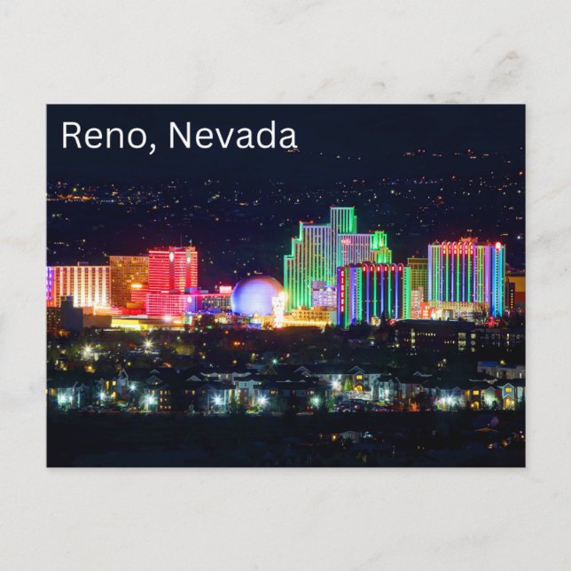 Reno, Nevada Carte Postale Souvenir Voyage Ville (Devant)