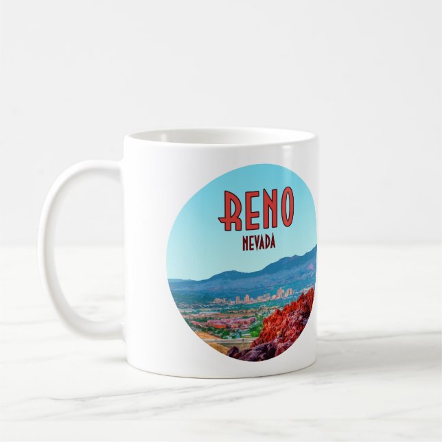 Reno Nevada Downtown Vintag Kaffeetasse (Links)