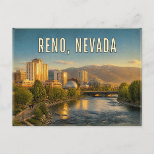 Reno Nevada Postkarte mit Skyline