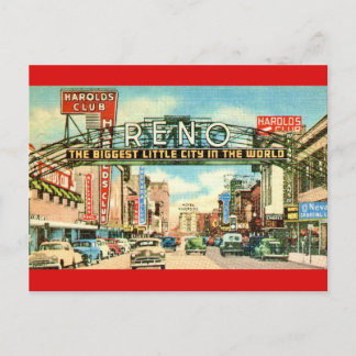 Reno Nevada Retro Postkarte