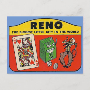 Reno Nevada Vintage voyage - Carte postale
