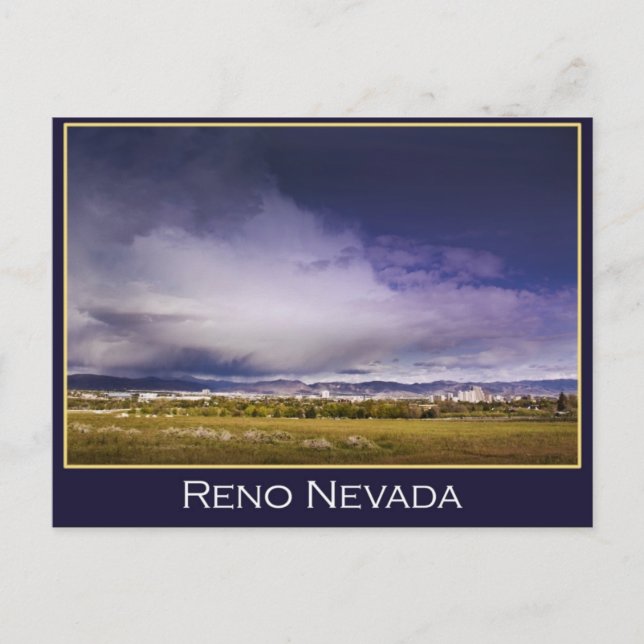 Reno-Powerwolkenpostkarte Postkarte (Vorderseite)