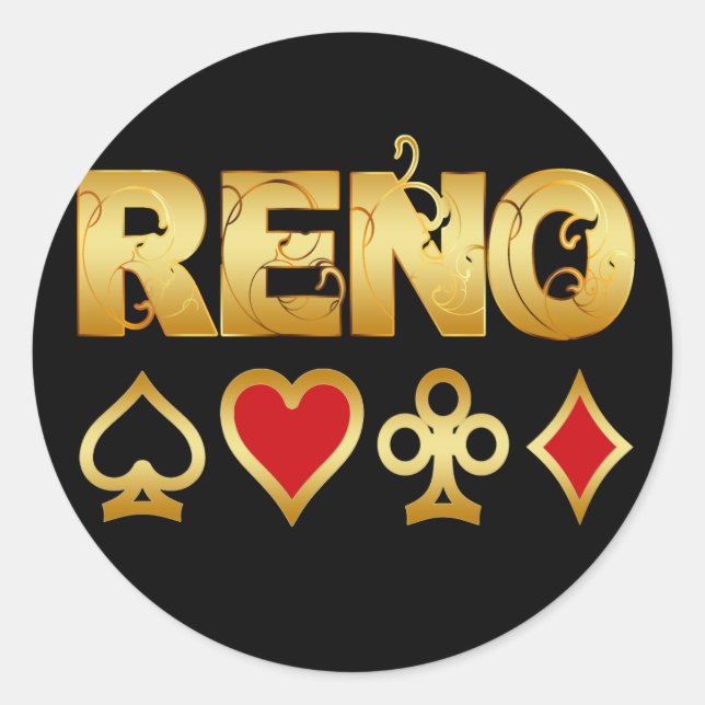 RENO RUNDER AUFKLEBER (Vorderseite)