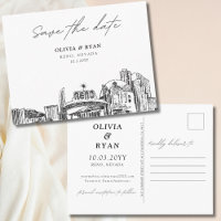 Reno Save the Date Postcard Elegante Hochzeit