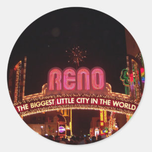 Reno Sign Runder Aufkleber