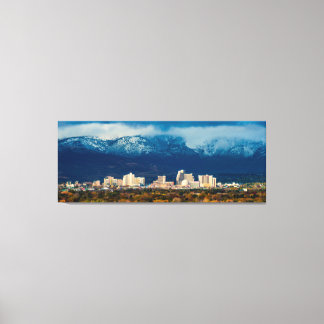 Reno Skyline Fall und Snow Pano auf Leinwand
