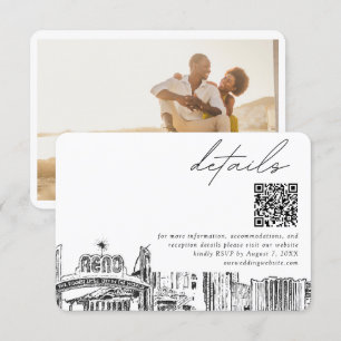 Reno Skyline Small Wedding Details QR Code UAWG Begleitkarte