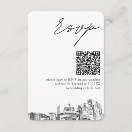 Reno Wedding RSVP QR Code Small Enclosure Card Begleitkarte