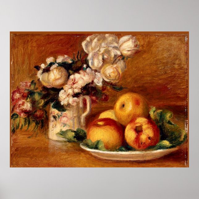 Renoir - Äpfel und Blume Poster (Vorne)