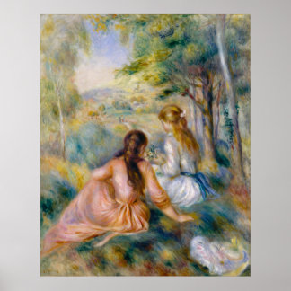 Renoir, auf der Wiese Poster
