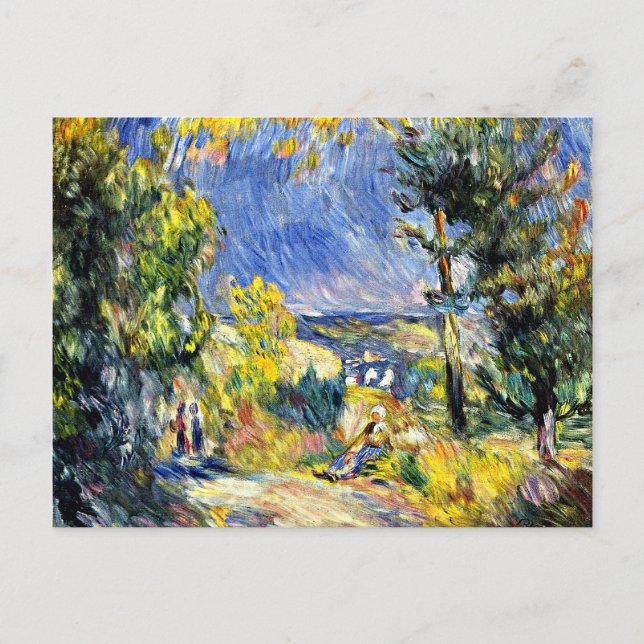 Renoir - Blick Nah zu Antibes Postkarte (Vorderseite)