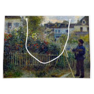 Renoir - Claude Monet beim Malen in seinem Garten Große Geschenktüte