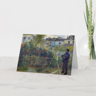 Renoir - Claude Monet beim Malen in seinem Garten Karte