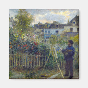 Renoir - Claude Monet beim Malen in seinem Garten Magnet