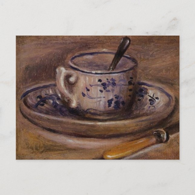 Renoir-Cup und Saucer Still Life Postkarte (Vorderseite)