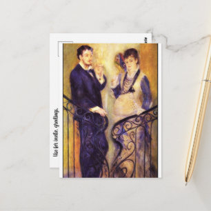 Renoir Das erwartungsvolle Paar Postkarte