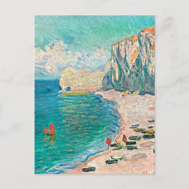 Renoir - Der Strand und die Falaise d'Or Postkarte (Vorderseite)