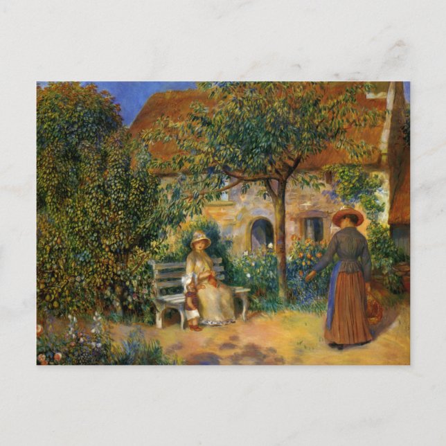 Renoir: Die Aussicht auf den Garten in der Bretagn Postkarte (Vorderseite)