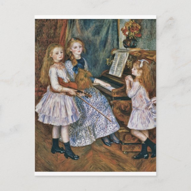 Renoir Die Töchter von Catulle Mendès Postkarte (Vorderseite)