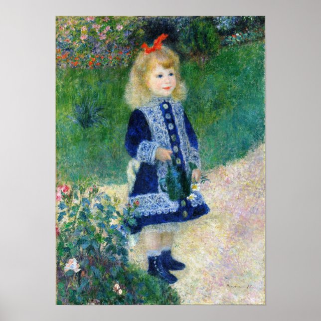 Renoir: Ein Mädchen mit einer Wasserdose Poster (Vorne)
