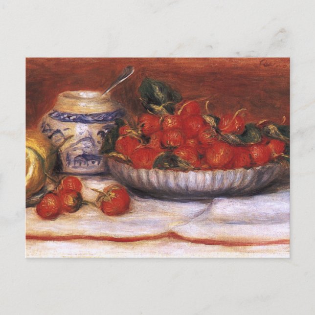 Renoir: Erdbeeren Postkarte (Vorderseite)