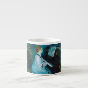 Renoir Frau am Piano Vintage Impressionistin Espressotasse