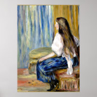 Renoir - Frau mit langer Haare, schöne Kunst