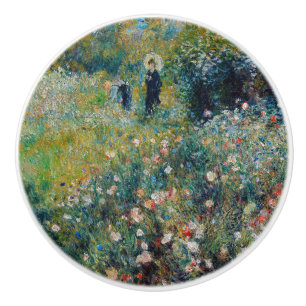 Renoir - Frau mit Sonnenschirm im Garten Keramikknauf