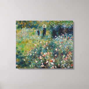 Renoir - Frau mit Sonnenschirm im Garten Leinwanddruck