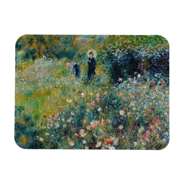 Renoir - Frau mit Sonnenschirm im Garten Magnet (Horizontal)