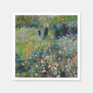 Renoir - Frau mit Sonnenschirm im Garten Serviette