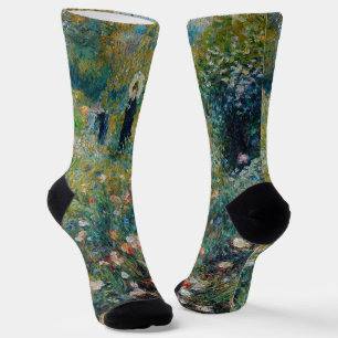 Renoir - Frau mit Sonnenschirm im Garten Socken