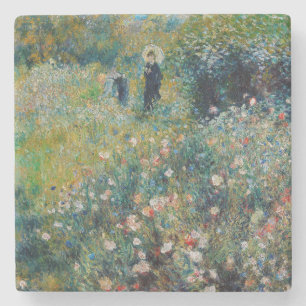 Renoir - Frau mit Sonnenschirm im Garten Steinuntersetzer