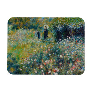 Renoir - Frau mit Sonnenschirm in einem Garten Magnet