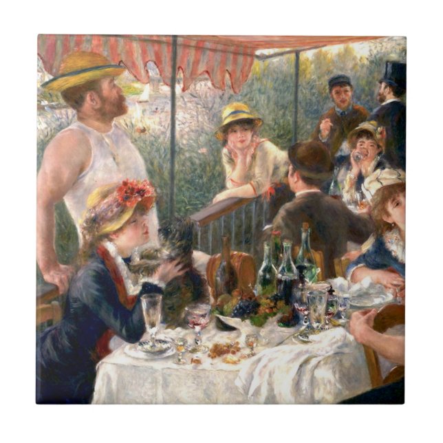 Renoir French Luncheon Boating Party Fliese (Vorderseite)